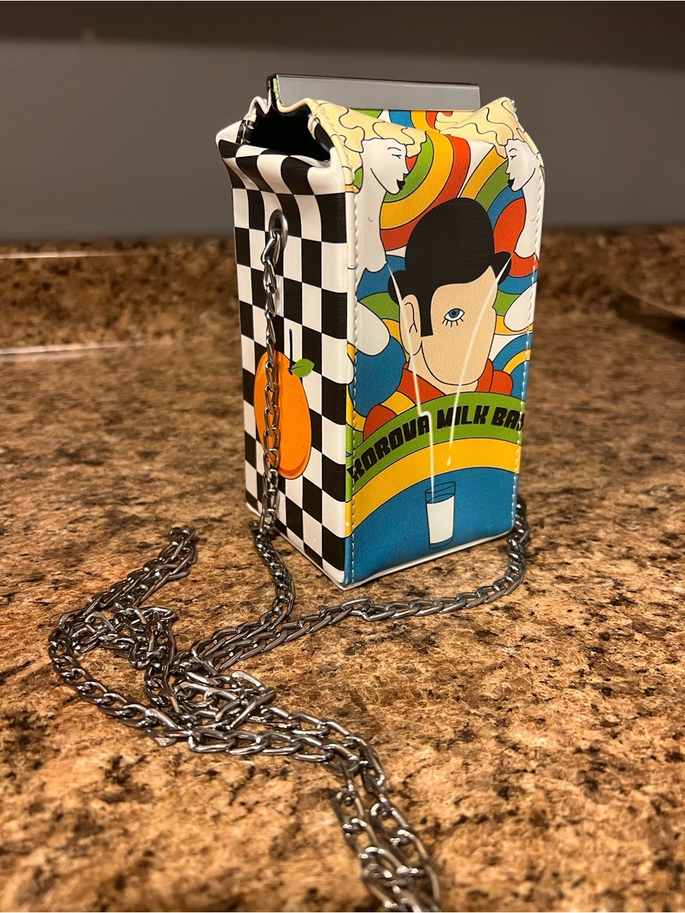 DOLLSKILL Clockwork Orange Milk Carton Crossbody Bag